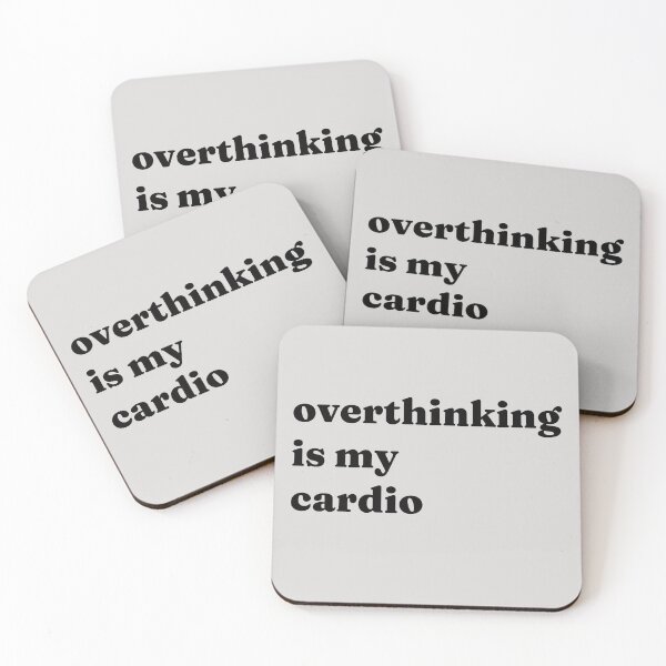 Item preview, Overthinking Is My Cardio – Funny Anxiety Brain Quote designed and sold by NeededTees.