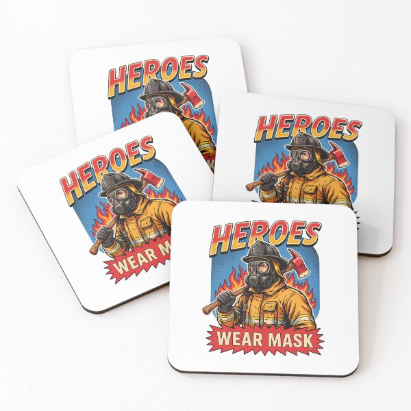 Item preview, Heroes Wear Mask Firefighter Comic Style designed and sold by Welldoh.