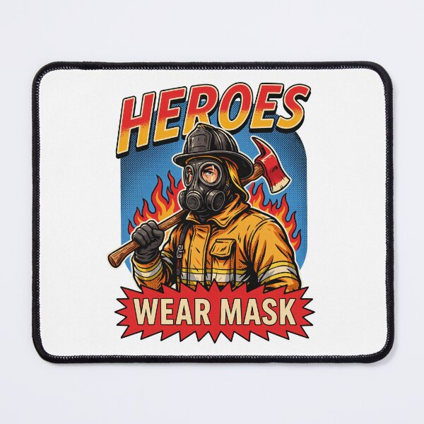 Item preview, Heroes Wear Mask Firefighter Comic Style designed and sold by Welldoh.