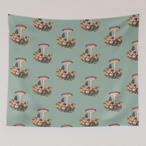 Item preview, Mushroom family, digital doodle designed and sold by GiSilver.