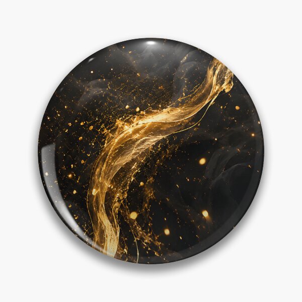Item preview, Embers of Silence | Luxury Black & Gold Abstract Art designed and sold by bauschberts.