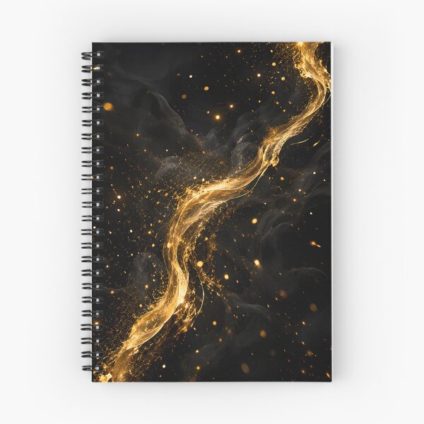Item preview, Embers of Silence | Luxury Black & Gold Abstract Art designed and sold by bauschberts.