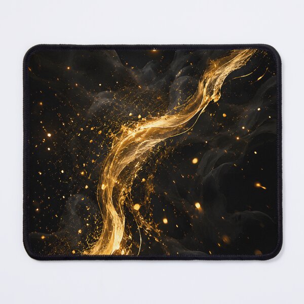 Item preview, Embers of Silence | Luxury Black & Gold Abstract Art designed and sold by bauschberts.