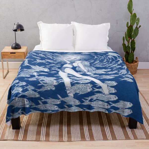 Item preview, Even Fish Love the Sun in Blue designed and sold by ECMazur Art.