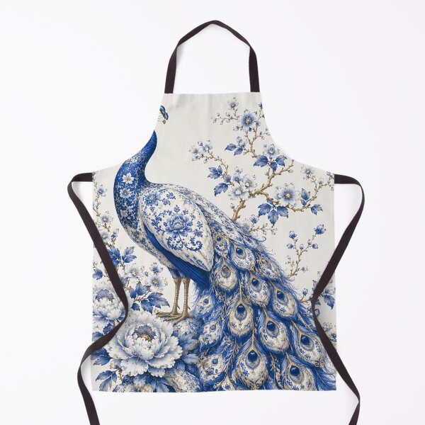 Item preview, Blue Chinoiserie Peacock Wall Art designed and sold by ⭐ AURA STUDIO.