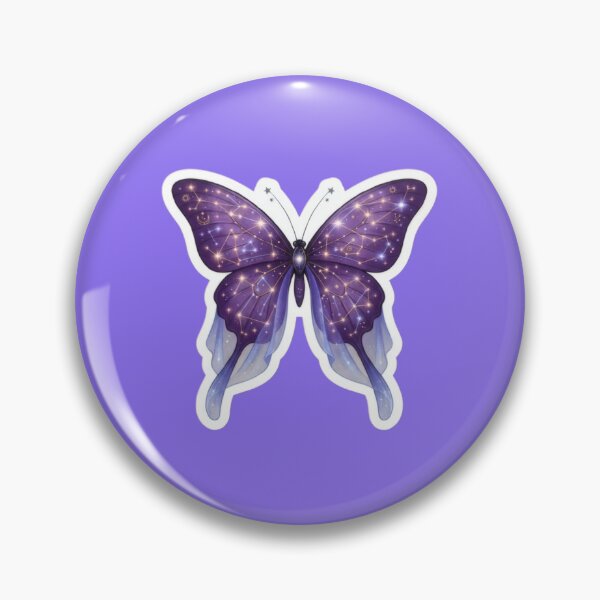 Item preview, Celestial Purple Butterfly With Starry Constellation Wing Art designed and sold by Azurart2.