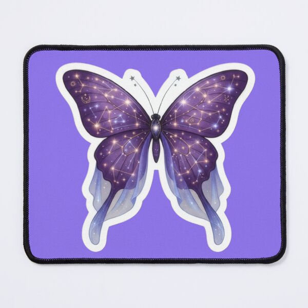 Item preview, Celestial Purple Butterfly With Starry Constellation Wing Art designed and sold by Azurart2.