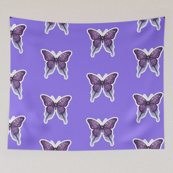 Item preview, Celestial Purple Butterfly With Starry Constellation Wing Art designed and sold by Azurart2.