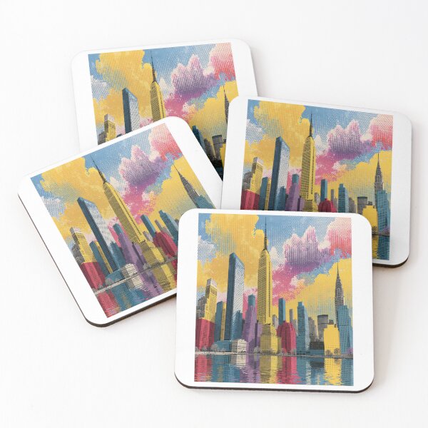 Item preview, Rainbow City Skyline Pop Art | Colorful Urban Skyline | Vibrant Metropolitan Art designed and sold by Ignorant-Artist.