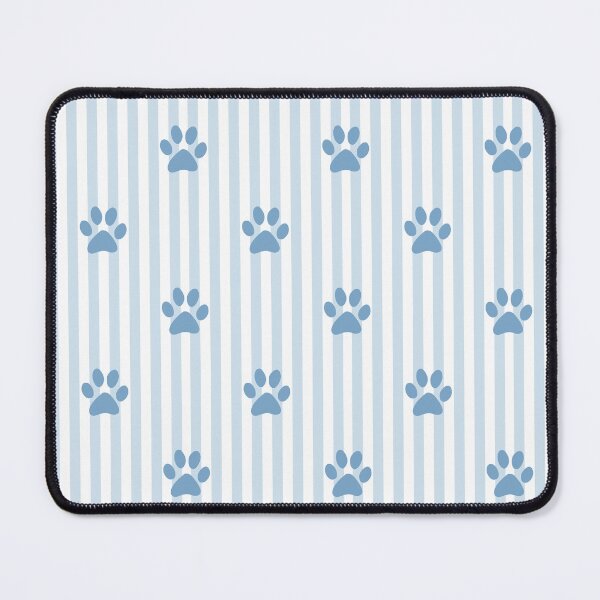 Item preview, Blue Paw Stripes Pattern | Soft Blue and White Striped Paw Design | Cute Dog Paw Print | Puppy Paws Pattern | Muted Blue Paws on Vertical Stripes | Cute Pet Lover Pattern designed and sold by VivaFy.