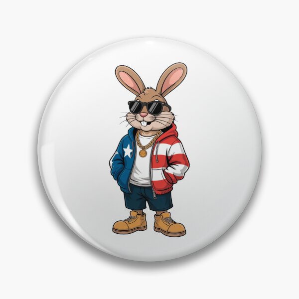 Item preview, Cool Patriotic Bunny Streetwear Hip Hop Rabbit designed and sold by Outlet Raloel.