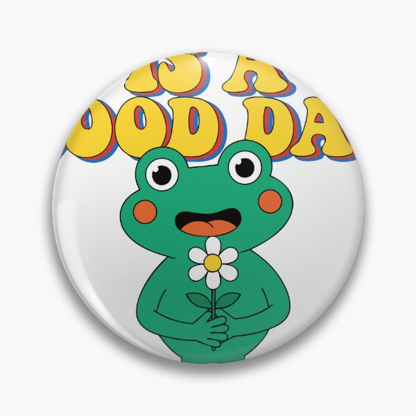 Artikelvorschau, Ein entzückender, lächelnder grüner Frosch entworfen und verkauft von MOCH- ART.