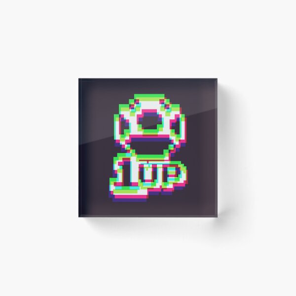 Item preview, 1up Mushroom Negative Synthwave designed and sold by animinimal.