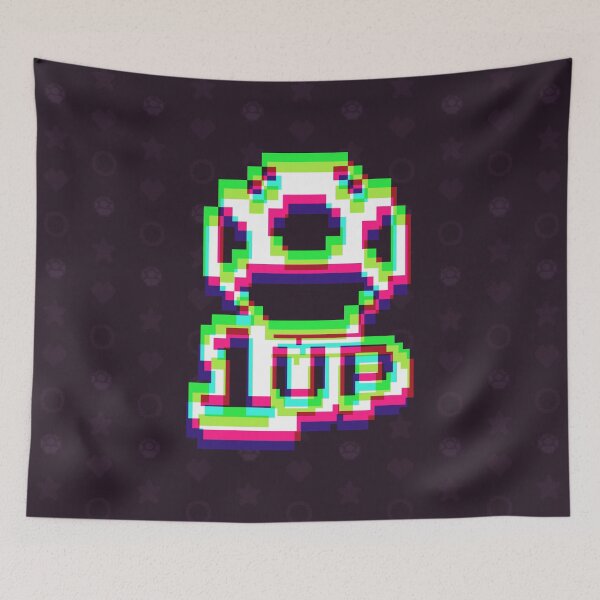 Item preview, 1up Mushroom Negative Synthwave designed and sold by animinimal.