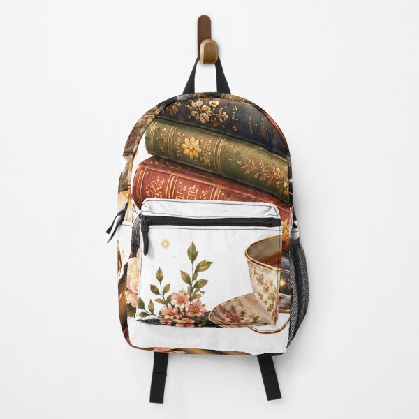 Item preview, Enchanted Book Stack with Floral Teacup and Lantern designed and sold by SneonStudioCo.