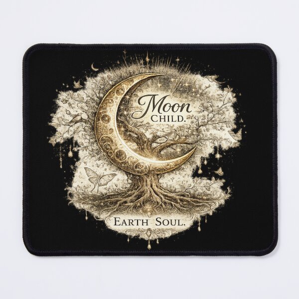 Item preview, Moon Child. Earth Soul. | Celestial Botanical Moon Art designed and sold by 'VARI'.