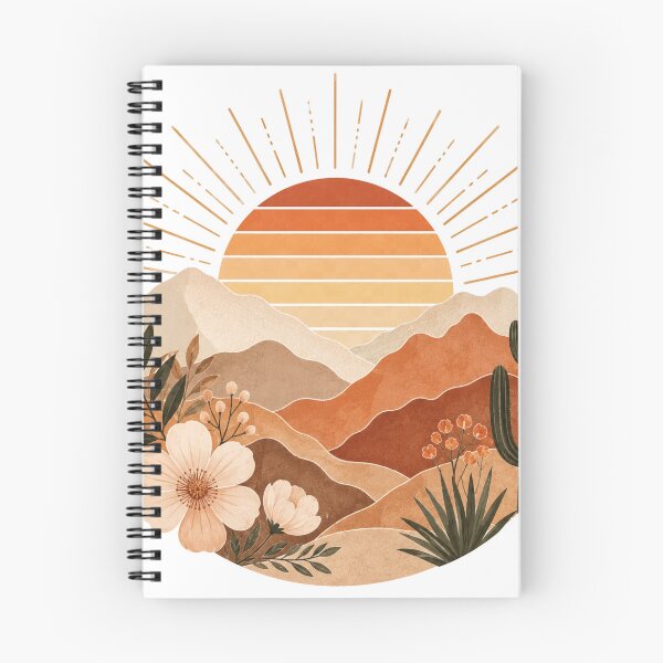 Item preview, Boho Desert Sunset with Cactus and Wildflowers designed and sold by SneonStudioCo.