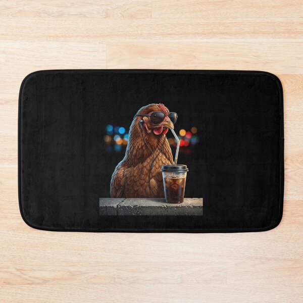 Item preview, Chicken Drinking Iced Coffee Funny Chicken Lover Farmer designed and sold by clothesy7.
