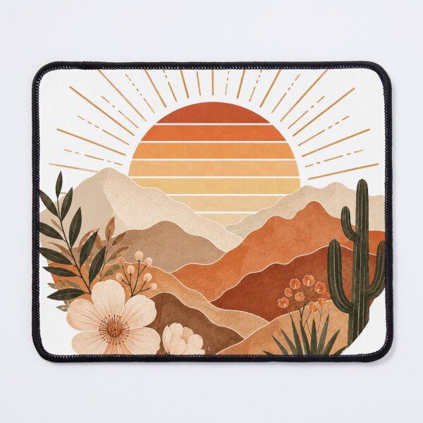 Item preview, Boho Desert Sunset with Cactus and Wildflowers designed and sold by SneonStudioCo.