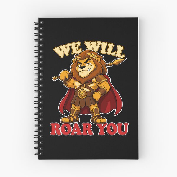Item preview, We Will Roar You Funny Lion Gladiator Mascot designed and sold by Karma Design.