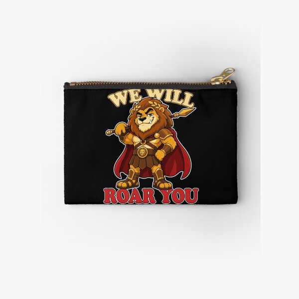 Item preview, We Will Roar You Funny Lion Gladiator Mascot designed and sold by Karma Design.