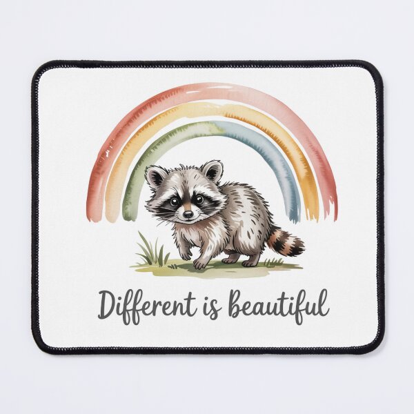 Item preview, Funny Different Is Beautiful Raccoon Rainbow Kindness Acceptance Woodland Animal designed and sold by ZACK ART.