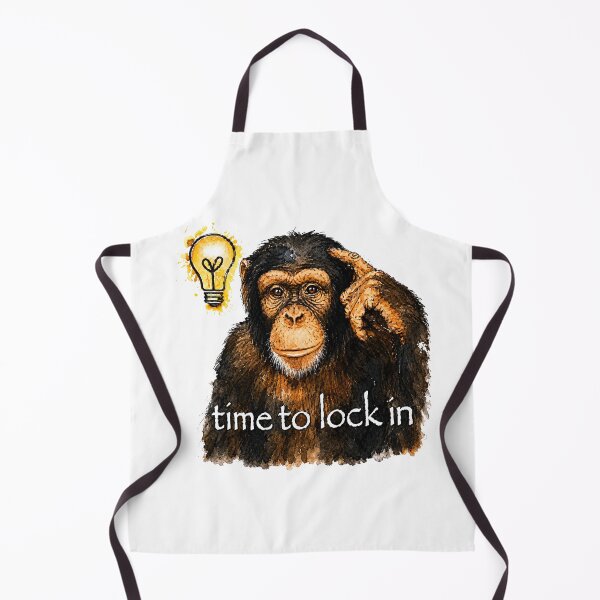 Item preview, Time to Lock In Chimpanzee Meme designed and sold by lvlupthreads.