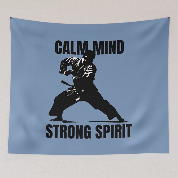 Item preview, Calm Mind Strong Spirit Karate Martial Arts Motivational Design designed and sold by Sachie's Studio.