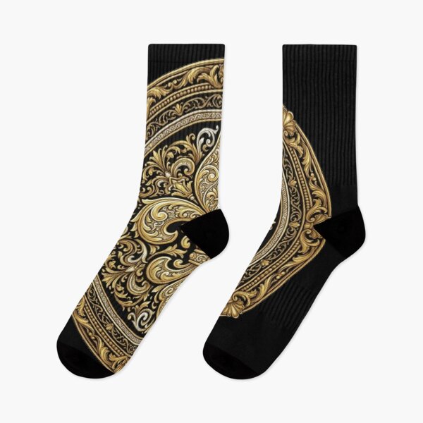 Item preview, Fleur De Lys Victorian Baroque Ornate Black Gold Elaborate Heraldic Emblem designed and sold by ProjectNoah.
