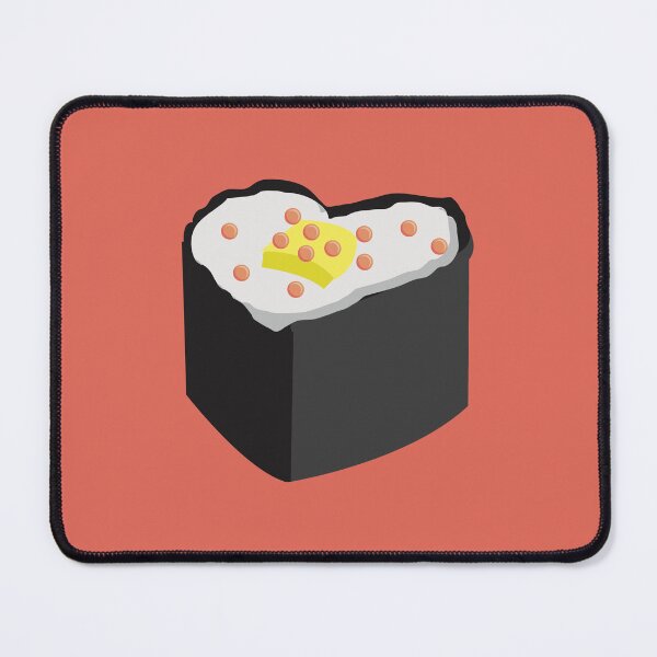 Item preview, Sushi Heart (on Pink-Orange) designed and sold by PawsitiveMum3.