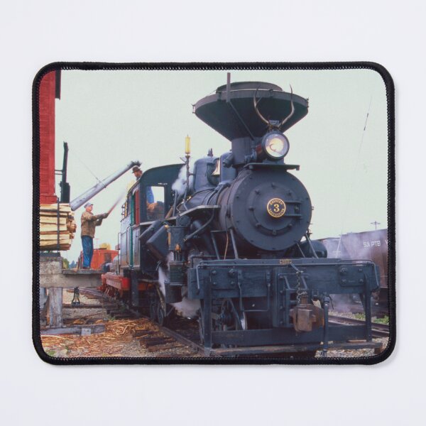 Item preview, A steam locomotive travels along a railway track surrounded by autumn foliage. Smoke billows from the engine as vibrant leaves create a colorful backdrop. Sumpter, Oregon, Created on 35mm film. designed and sold by jklune.