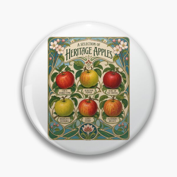 Item preview, Heritage Apples Art Nouveau Botanical Print designed and sold by AntiqueImages.
