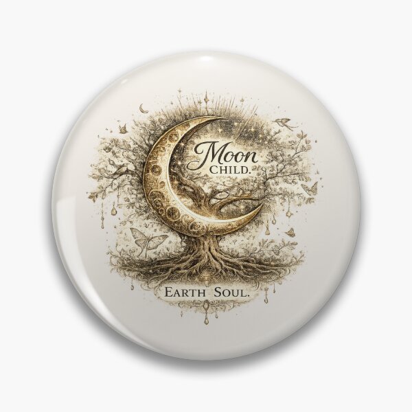 Item preview, Moon Child. Earth Soul. | Celestial Botanical Moon Art designed and sold by 'VARI'.