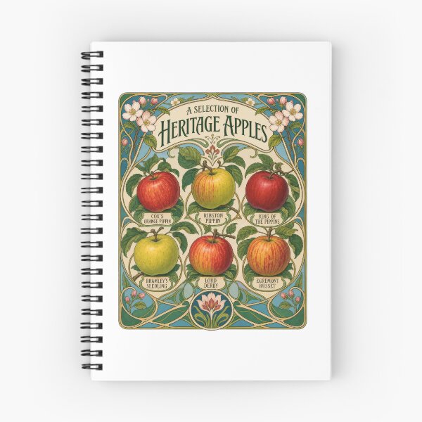Item preview, Heritage Apples Art Nouveau Botanical Print designed and sold by AntiqueImages.