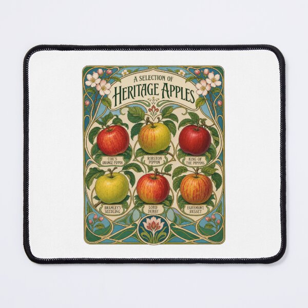 Item preview, Heritage Apples Art Nouveau Botanical Print designed and sold by AntiqueImages.