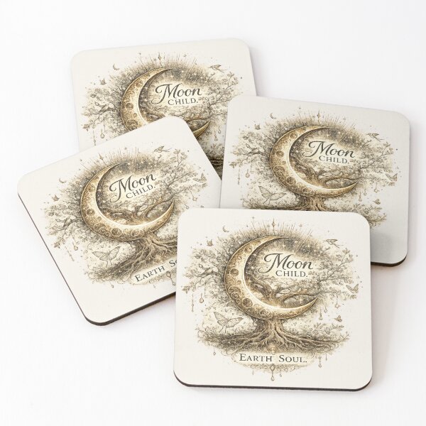 Item preview, Moon Child. Earth Soul. | Celestial Botanical Moon Art designed and sold by 'VARI'.