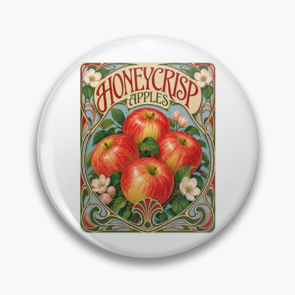 Item preview, Honeycrisp Apples Art Nouveau Vintage Poster designed and sold by AntiqueImages.
