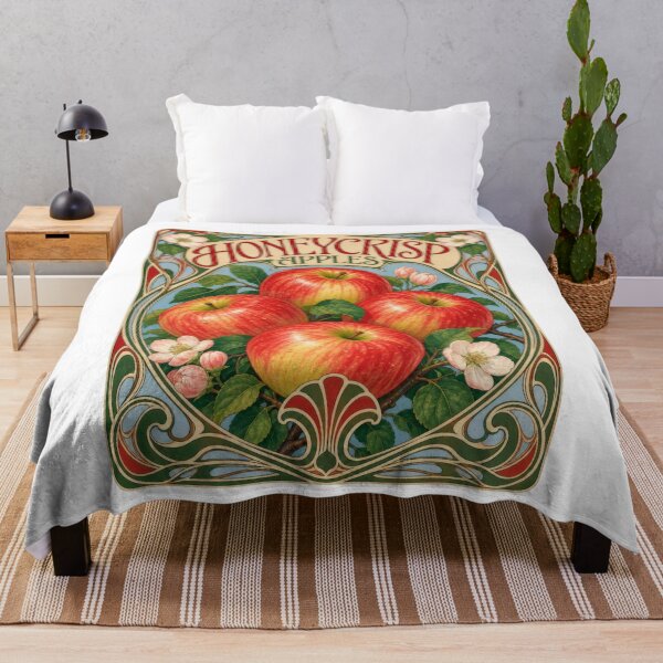 Item preview, Honeycrisp Apples Art Nouveau Vintage Poster designed and sold by AntiqueImages.