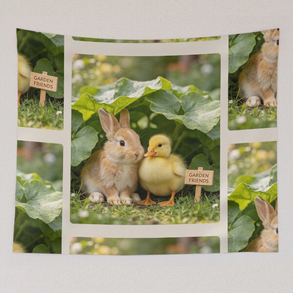 Item preview, Cute Bunny Duckling Garden Friends Animals designed and sold by BagFactoryUK.