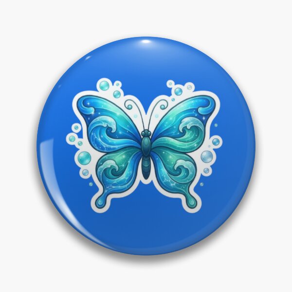 Item preview, Beautiful Blue Water Wave Butterfly Sticker Art Design designed and sold by Azurart2.