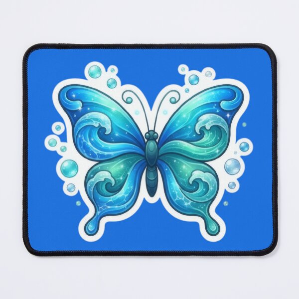 Item preview, Beautiful Blue Water Wave Butterfly Sticker Art Design designed and sold by Azurart2.
