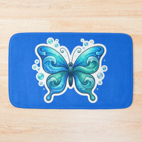 Item preview, Beautiful Blue Water Wave Butterfly Sticker Art Design designed and sold by Azurart2.