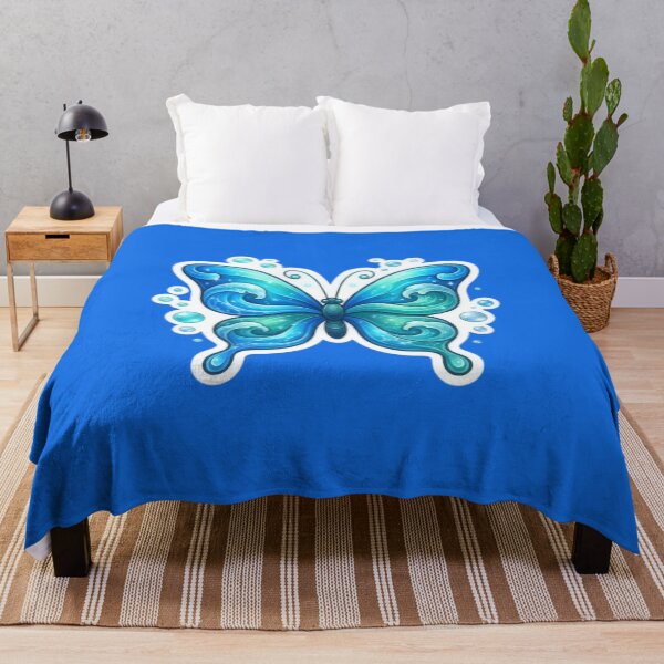 Item preview, Beautiful Blue Water Wave Butterfly Sticker Art Design designed and sold by Azurart2.