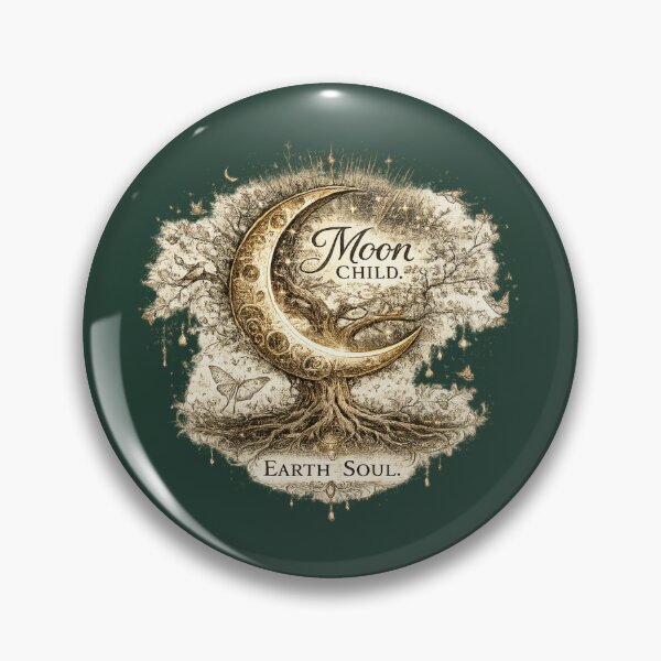Item preview, Moon Child. Earth Soul. | Celestial Botanical Moon Art designed and sold by 'VARI'.