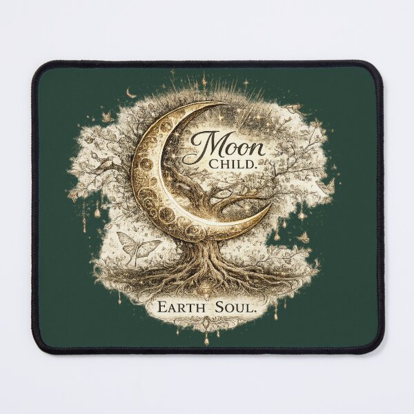 Item preview, Moon Child. Earth Soul. | Celestial Botanical Moon Art designed and sold by 'VARI'.