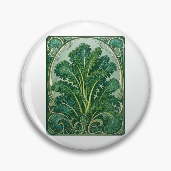 Item preview, Art Nouveau Kale Vegetable Botanical Art designed and sold by AntiqueImages.