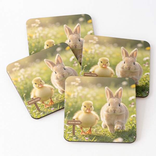 Item preview, Cute Bunny Duckling Meadow Friends Spring designed and sold by BagFactoryUK.