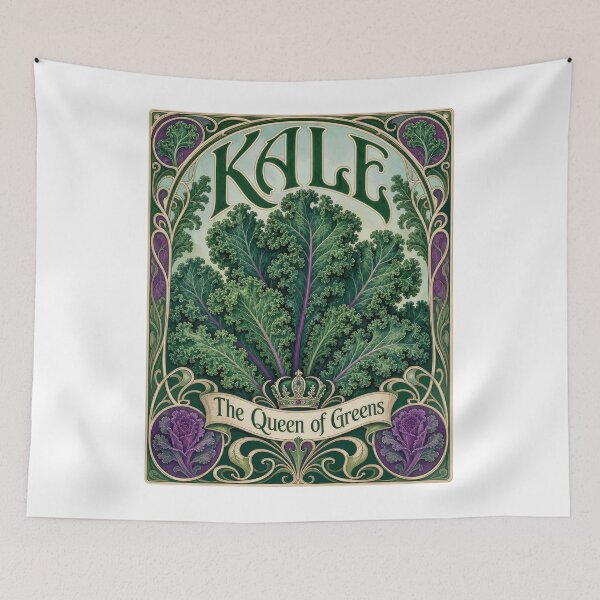 Item preview, Kale Queen of Greens Art Nouveau Botanical designed and sold by AntiqueImages.