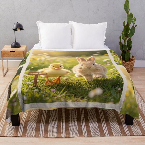 Item preview, Cute Bunny Duckling Meadow Friends Spring designed and sold by BagFactoryUK.