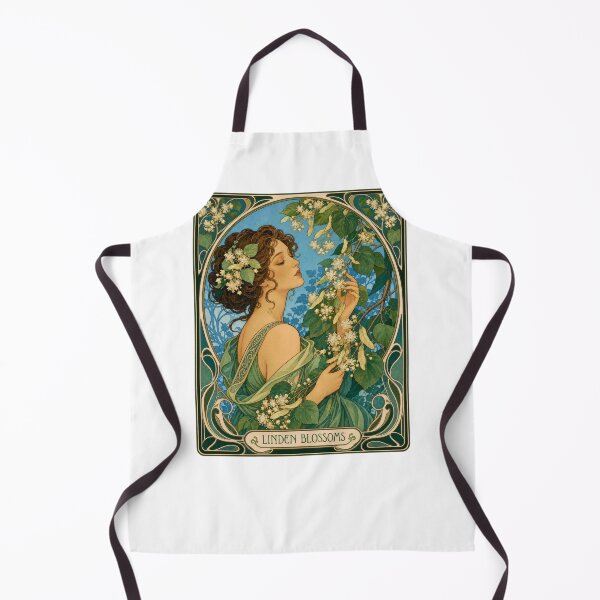Item preview, Linden Blossoms Art Nouveau Woman Floral Design designed and sold by AntiqueImages.